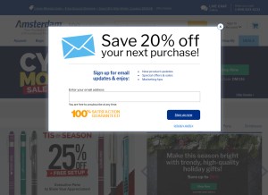 How amsterdamprinting.com looks like on a tablet such as an iPad.