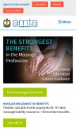 How amtamassage.org looks like on a mobile device such as an iPhone.