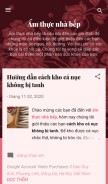 How amthucnhabep.blogspot.com looks like on a mobile device such as an iPhone.