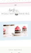 How amyshealthybaking.com looks like on a mobile device such as an iPhone.