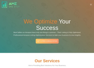 How amzonestep.com looks like on a tablet such as an iPad.