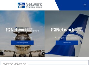 How ana-aviation.com looks like on a tablet such as an iPad.