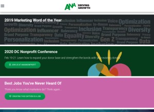 How ana.net looks like on a tablet such as an iPad.