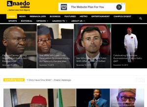 How anaedoonline.com looks like on a tablet such as an iPad.