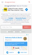 How anagrammer.com looks like on a mobile device such as an iPhone.