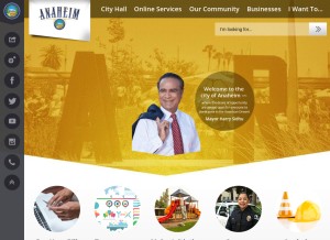 How anaheim.net looks like on a tablet such as an iPad.