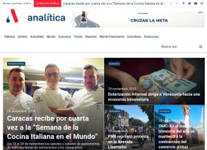 How analitica.com looks like on a tablet such as an iPad.