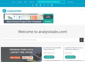 How analysistabs.com looks like on a tablet such as an iPad.