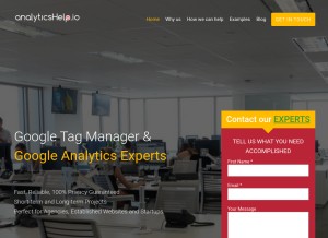 How analyticshelp.io looks like on a tablet such as an iPad.