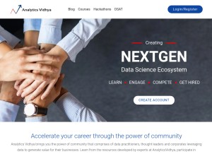 How analyticsvidhya.com looks like on a tablet such as an iPad.