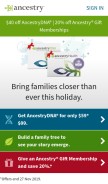 How ancestry.com looks like on a mobile device such as an iPhone.