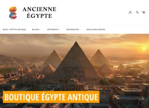 How ancienne-egypte.com looks like on a tablet such as an iPad.