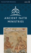 How ancientfaith.com looks like on a mobile device such as an iPhone.