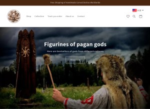 How ancientgods.shop looks like on a tablet such as an iPad.