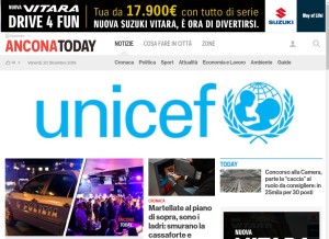 How anconatoday.it looks like on a tablet such as an iPad.