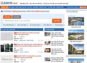 How ancu.me looks like on a tablet such as an iPad.