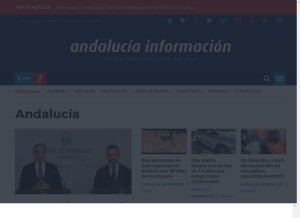 How andaluciainformacion.es looks like on a tablet such as an iPad.