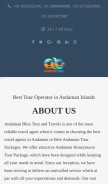 How andamanbliss.com looks like on a mobile device such as an iPhone.