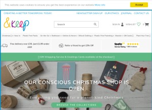 How andkeep.com looks like on a tablet such as an iPad.