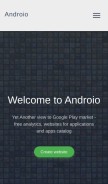 How andro.io looks like on a mobile device such as an iPhone.