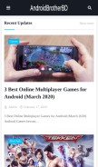 How androidbrotherbd.com looks like on a mobile device such as an iPhone.