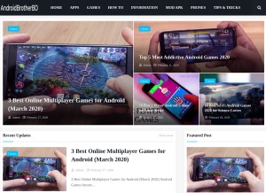 How androidbrotherbd.com looks like on a tablet such as an iPad.