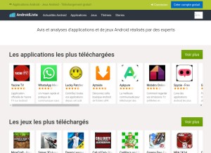 How androidlista.fr looks like on a tablet such as an iPad.