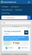 How androidmobilezone.com looks like on a mobile device such as an iPhone.