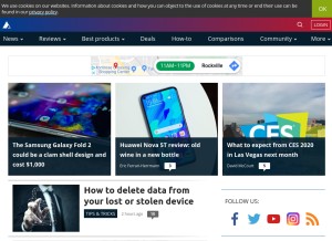 How androidpit.com looks like on a tablet such as an iPad.