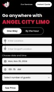 How angelcitylimo.com looks like on a mobile device such as an iPhone.