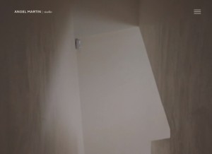 How angelmartin.studio looks like on a tablet such as an iPad.