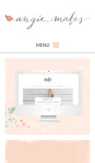 How angiemakes.com looks like on a mobile device such as an iPhone.