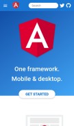 How angular.io looks like on a mobile device such as an iPhone.