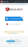 How angularjs.org looks like on a mobile device such as an iPhone.