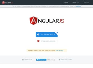 How angularjs.org looks like on a tablet such as an iPad.