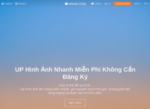How anh4.com looks like on a tablet such as an iPad.