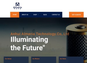 How anhuialmeriatech.com looks like on a tablet such as an iPad.
