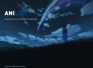 How anilist.co looks like on a tablet such as an iPad.