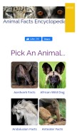 How animalfactsencyclopedia.com looks like on a mobile device such as an iPhone.