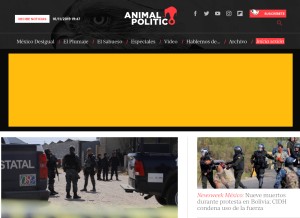 How animalpolitico.com looks like on a tablet such as an iPad.