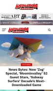 How animationmagazine.net looks like on a mobile device such as an iPhone.