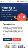 How anime-planet.com looks like on a mobile device such as an iPhone.