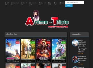 How anime-triple.com looks like on a tablet such as an iPad.
