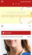 How aninspiring.com looks like on a mobile device such as an iPhone.