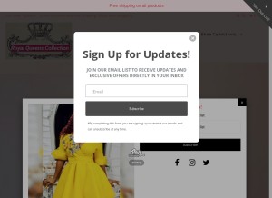 How ankarafashion.store looks like on a tablet such as an iPad.