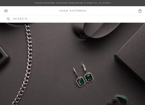 How annesisteron.com looks like on a tablet such as an iPad.