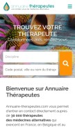 How annuaire-therapeutes.com looks like on a mobile device such as an iPhone.