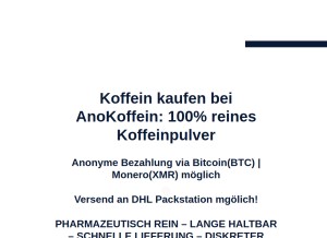 How anokoffein.com looks like on a tablet such as an iPad.