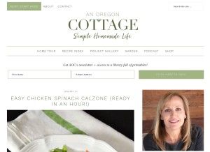 How anoregoncottage.com looks like on a tablet such as an iPad.