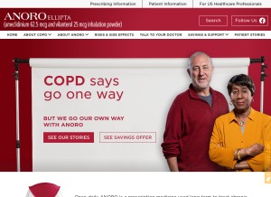 How anoro.com looks like on a tablet such as an iPad.